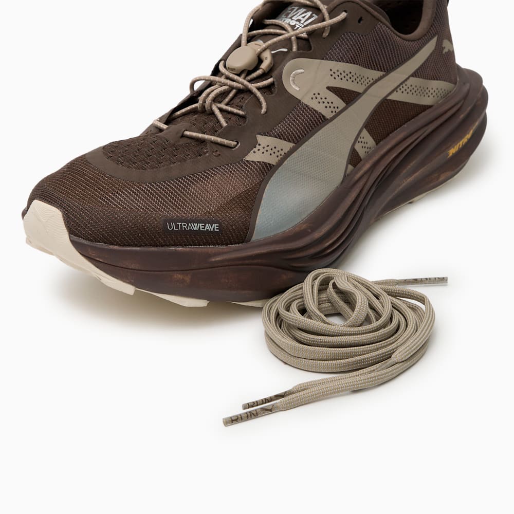 Sizing 彪马 Deviate Nitro Elite Trail LS 跑鞋 巧克力/银色/太阳光 313532-01