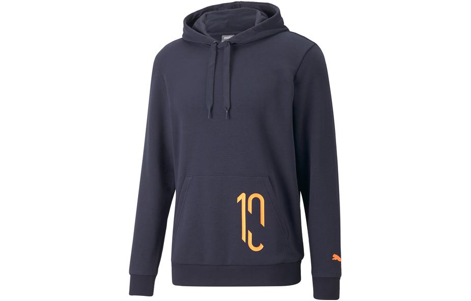 Puma Digital Print Oversized Hoodie in Dark Blue 605613-09