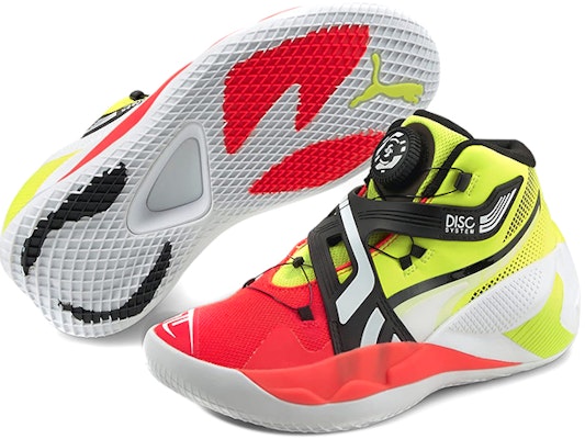 Puma Disc Rebirth 'Yellow Alert Red Blast' 194812-01 Shop Puma Disc Rebirth 'Yellow Alert Red Blast' 194812-01