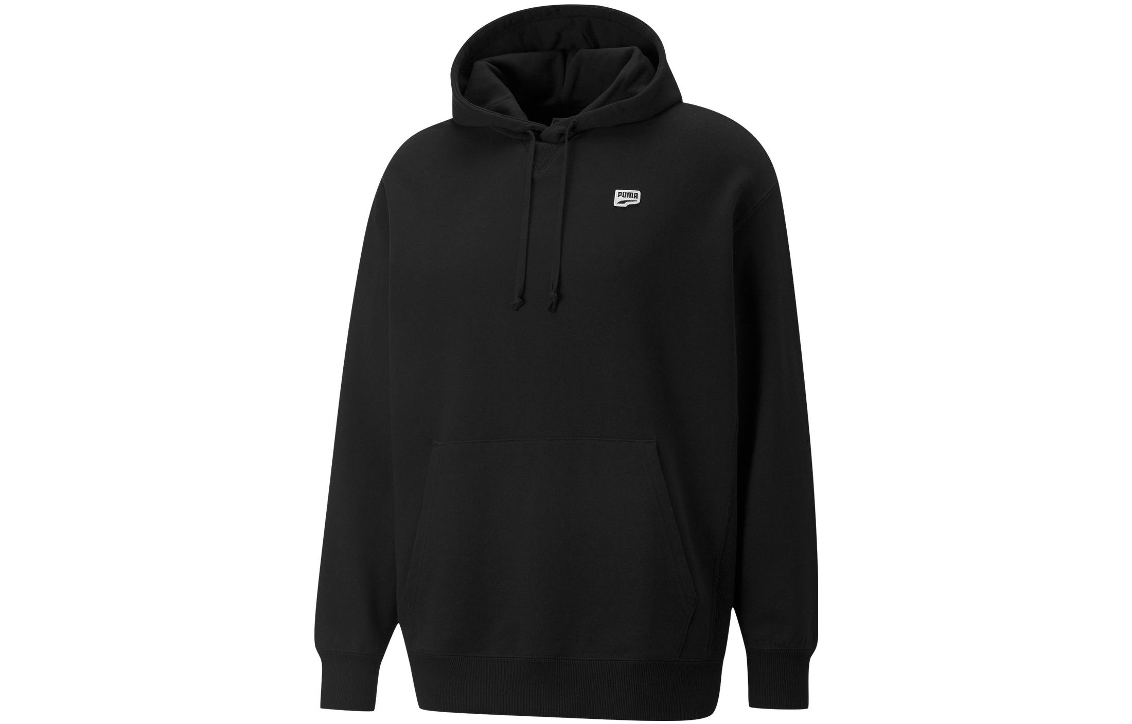 Puma Downtown Black Pullover Hoodie with Drawstring 537750-01