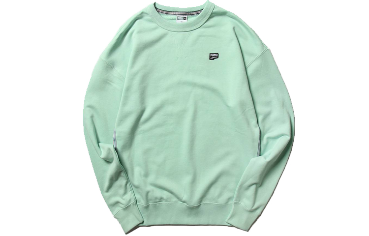 Puma Downtown Crew Soft Comfortable Pullover Sweatshirt Light Green 597333-32