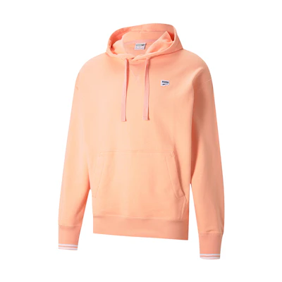 Puma Downtown Embroidered Logo Hoodie Apricot Red Pullover 531430-26