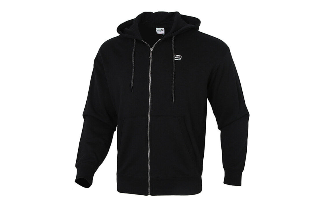 Puma Downtown Full-Zip Casual Hoodie Black 530164-01