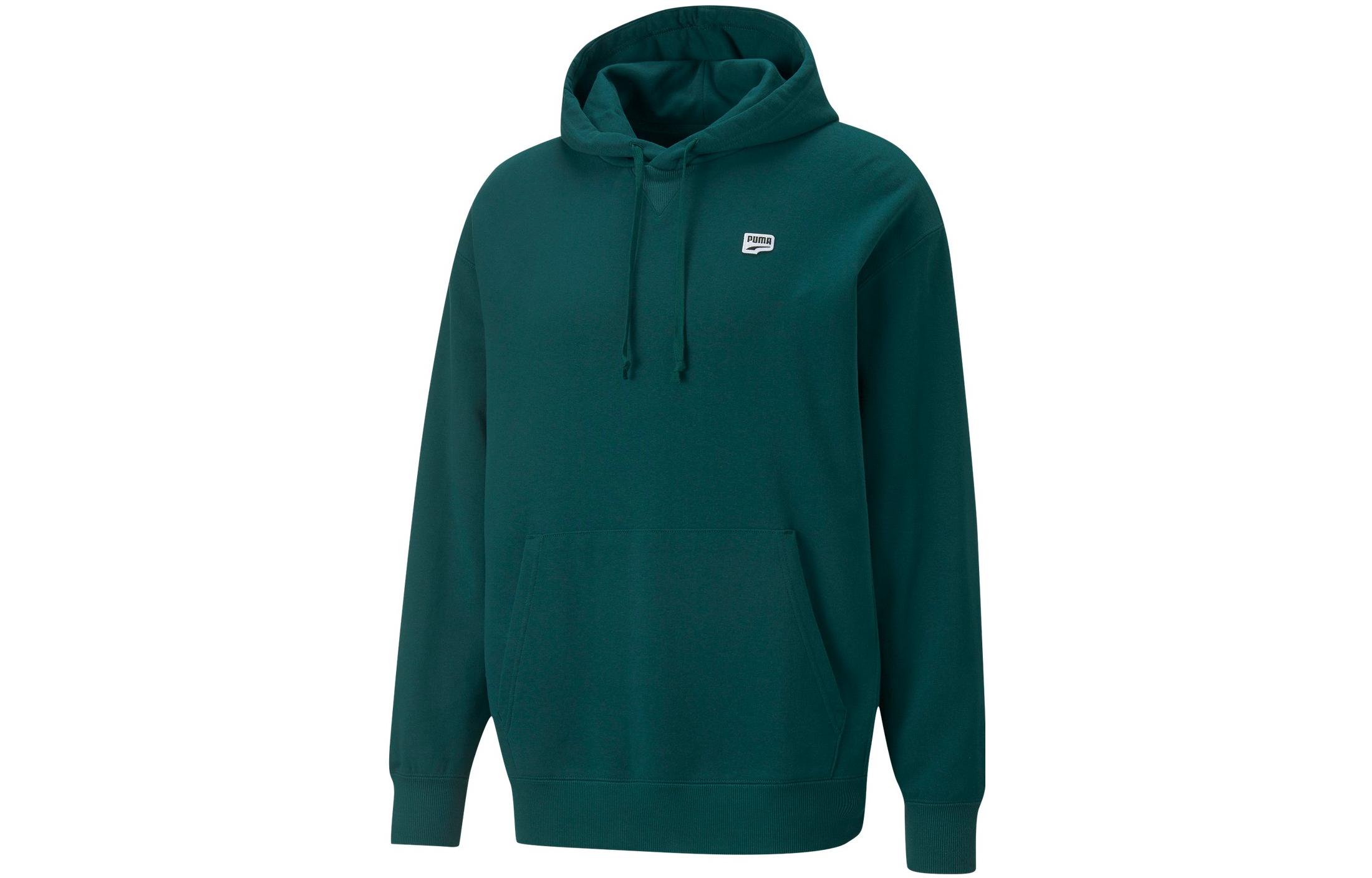 Puma Downtown Green Retro Pullover Sweatshirt with Logo Patch 537750-24