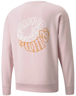 Puma Downtown 粉色圓領運動衫 旋轉標誌印花 533037-36 Buy Puma Downtown 粉色圓領運動衫 旋轉標誌印花 533037-36