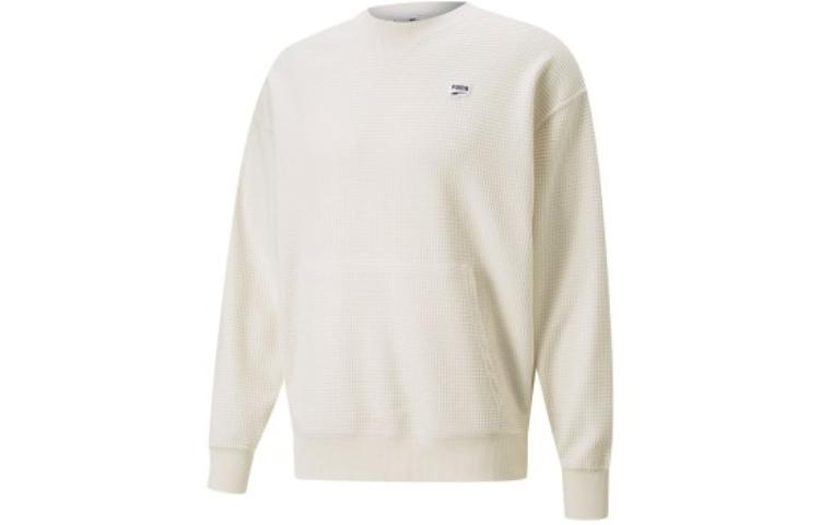 Puma Downtown Pocket Logo Printed Vintage White Sweatshirt 537730-99