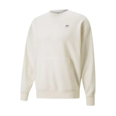 Puma Downtown Pocket Logo Printed Vintage White Sweatshirt 537730-99