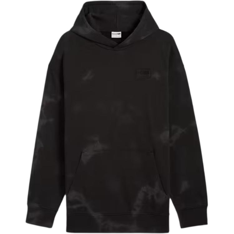 Puma Downtown Relaxed Hoodie Black Unisex Casual Pullover 626762-01