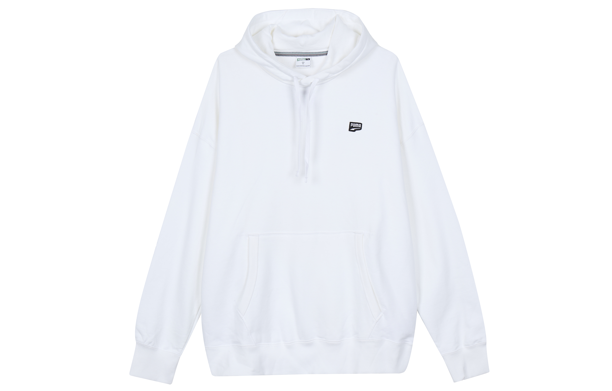 Puma Downtown White Hoodie - Solid Color 597371-02