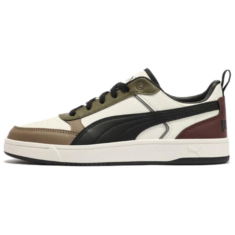 PUMA Dribble Low-Top Sneakers White Green Casual Durable Style 400326-03