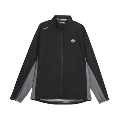 Puma DRYLBL Golf Rain Jacket Colorblock Retro Sports Stand Collar - Black 621511-01