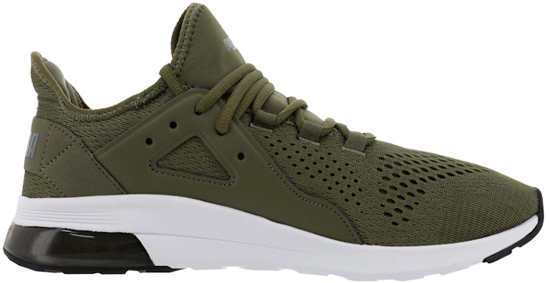 プーマ Electron Street メッシュ ランニングシューズ (オリーブ) 369124-09 Order プーマ Electron Street メッシュ ランニングシューズ (オリーブ) 369124-09