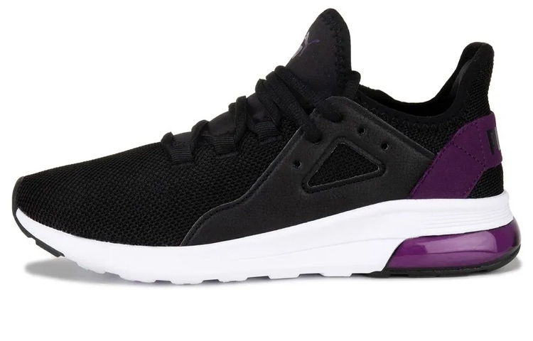 Puma Electron Street SoftFoam Low Top Running Shoes Black/Purple 367309-09