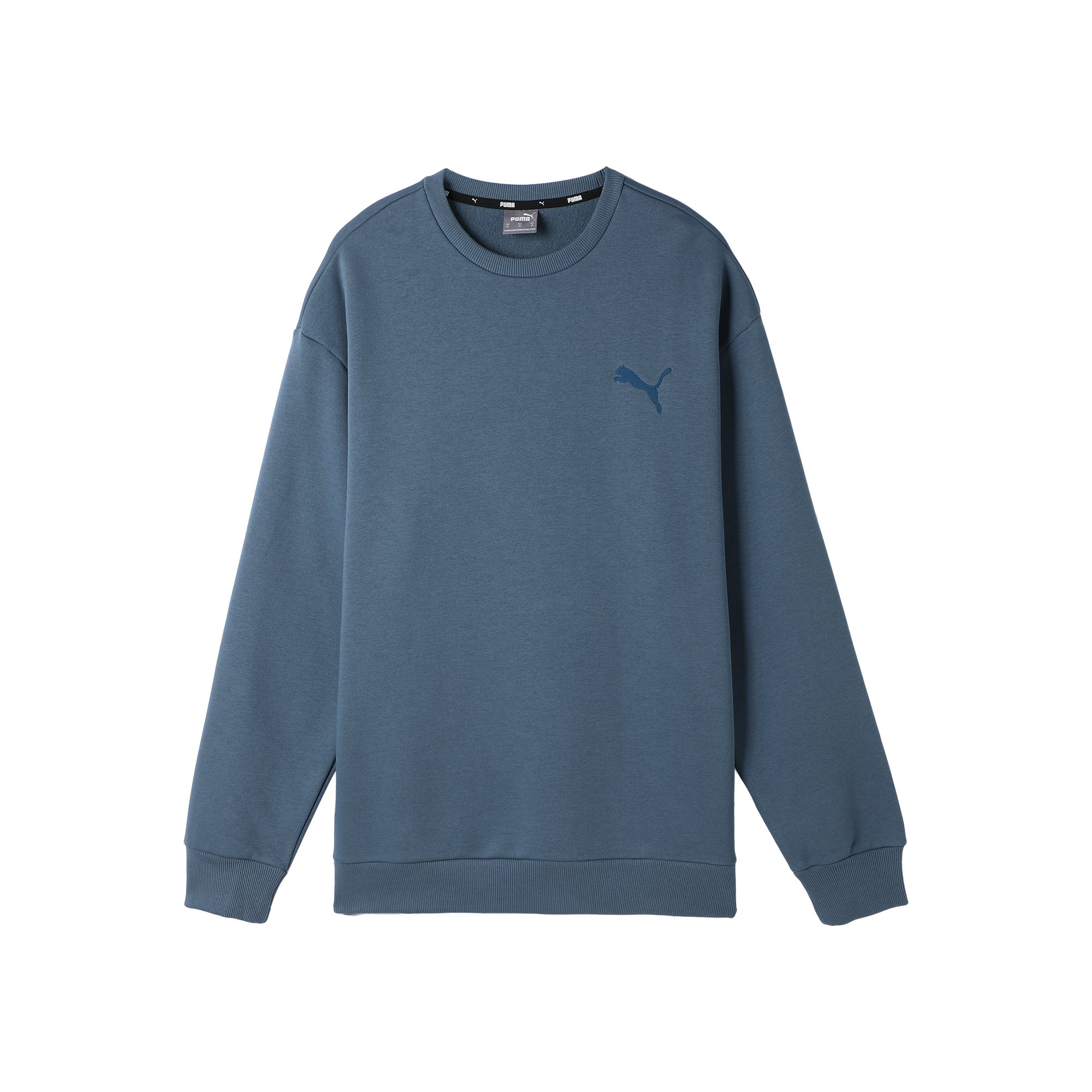 Puma Elevated Crewneck Fleece Sweatshirt Navy Blue 674081-18