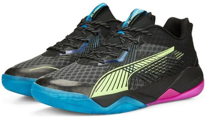 PUMA Eliminate Power Nitro II 防滑耐磨 低幫 訓練鞋 男款 黑黃藍 Order PUMA Eliminate Power Nitro II 防滑耐磨 低幫 訓練鞋 男款 黑黃藍