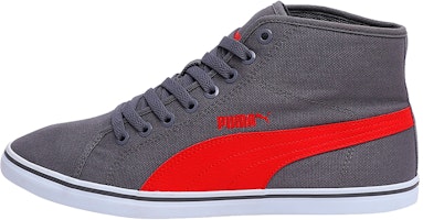 Puma Elsu V2 Mid Cv Dp Mid-high Sneakers Grey/Red/White 362124-03 Puma Elsu V2 Mid Cv Dp Mid-high Sneakers Grey/Red/White 362124-03