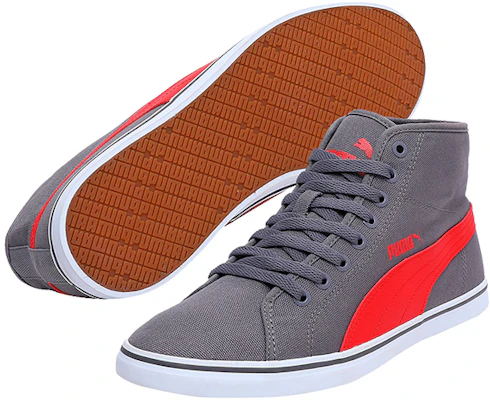Puma Elsu V2 Mid Cv Dp Baskets Mi-hauteur Gris/Rouge/Blanc 362124-03 Purchase Puma Elsu V2 Mid Cv Dp Baskets Mi-hauteur Gris/Rouge/Blanc 362124-03