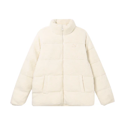 Puma Embroidered Logo Fleece Jacket White Unisex 929827-01
