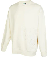 Puma Embroidered Tiger Head Crewneck Sweatshirt Unisex White 539756-97 Puma Embroidered Tiger Head Crewneck Sweatshirt Unisex White 539756-97