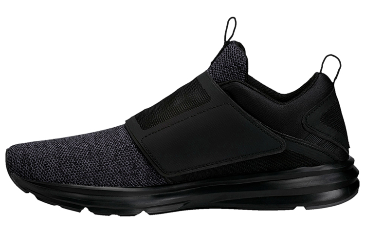 Puma Enzo Strap Knit Low Top Running Shoes Black 190029-02