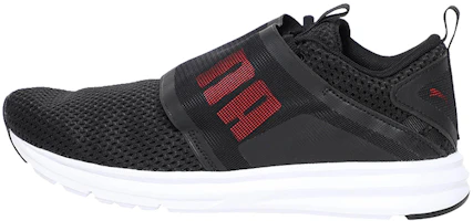 Puma Enzo Strap Mesh Low Running Shoes Black/White/Red 190481-01 Puma Enzo Strap Mesh Low Running Shoes Black/White/Red 190481-01