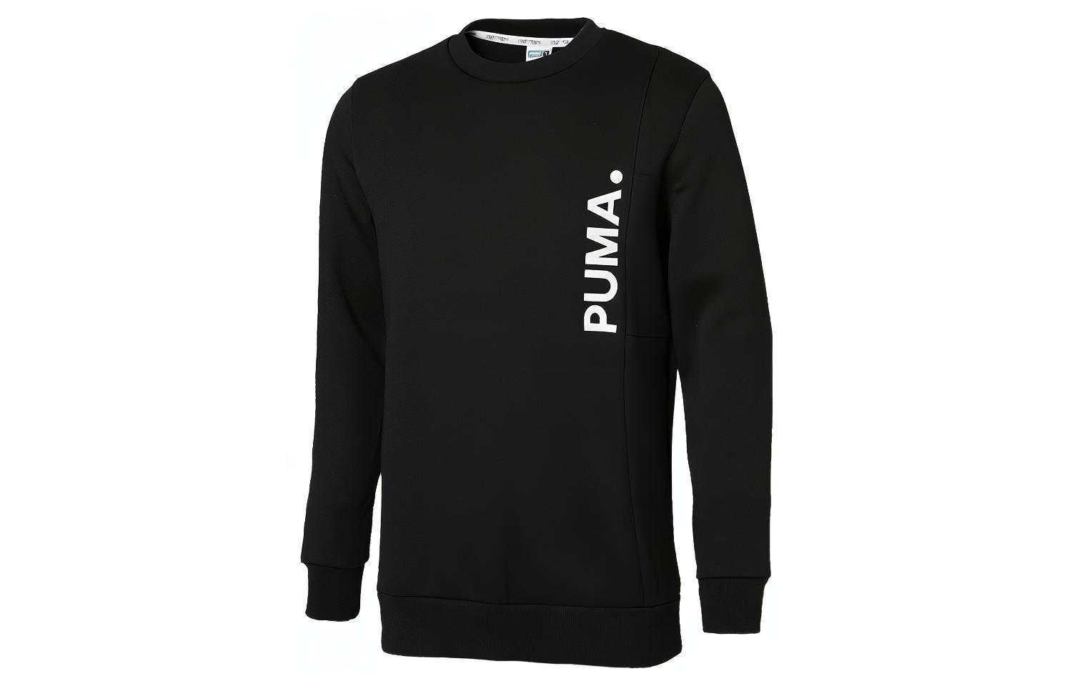 Puma Epochcrew Black Knit Logo Crewneck Sweatshirt 577998-01