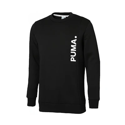 Puma Epochcrew Black Knit Logo Crewneck Sweatshirt 577998-01