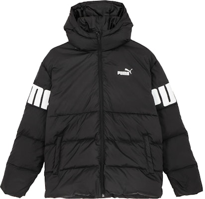 PUMA ESS+ 黑色連帽羽絨外套休閒冬季大衣 587692-51 Order PUMA ESS+ 黑色連帽羽絨外套休閒冬季大衣 587692-51