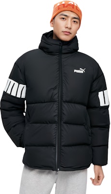 PUMA ESS+ 黑色連帽羽絨外套休閒冬季大衣 587692-51 Details for PUMA ESS+ 黑色連帽羽絨外套休閒冬季大衣 587692-51