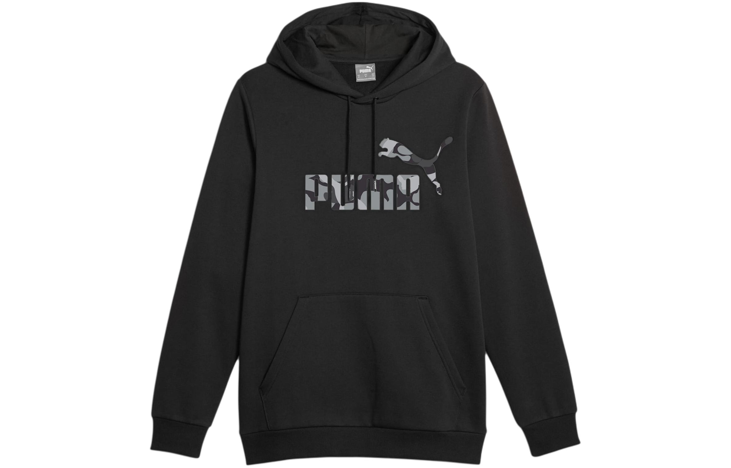 Puma ESS+ CAMO Graphic Hoodie Black Casual Long-Sleeve Pullover 675946-01