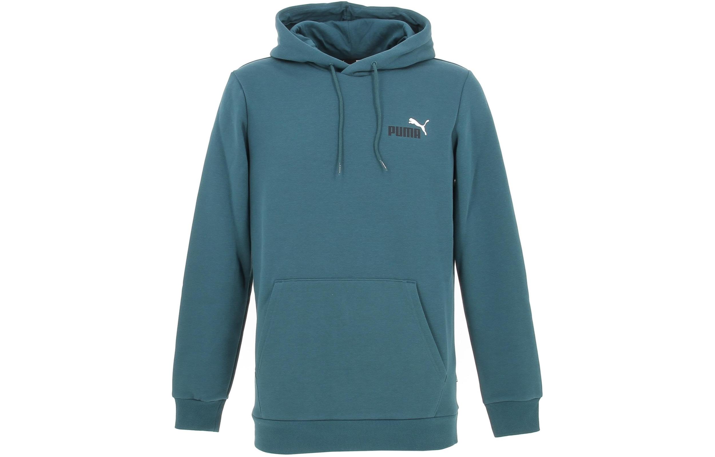 Puma ESS+ Logo Green Pullover Hoodie 674471-43