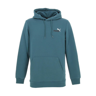 Puma ESS+ Logo Green Pullover Hoodie 674471-43