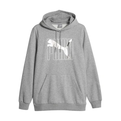 Puma ESS+ Logo Lab Hoodie Letter Design Pullover Gray Mix 675924-03