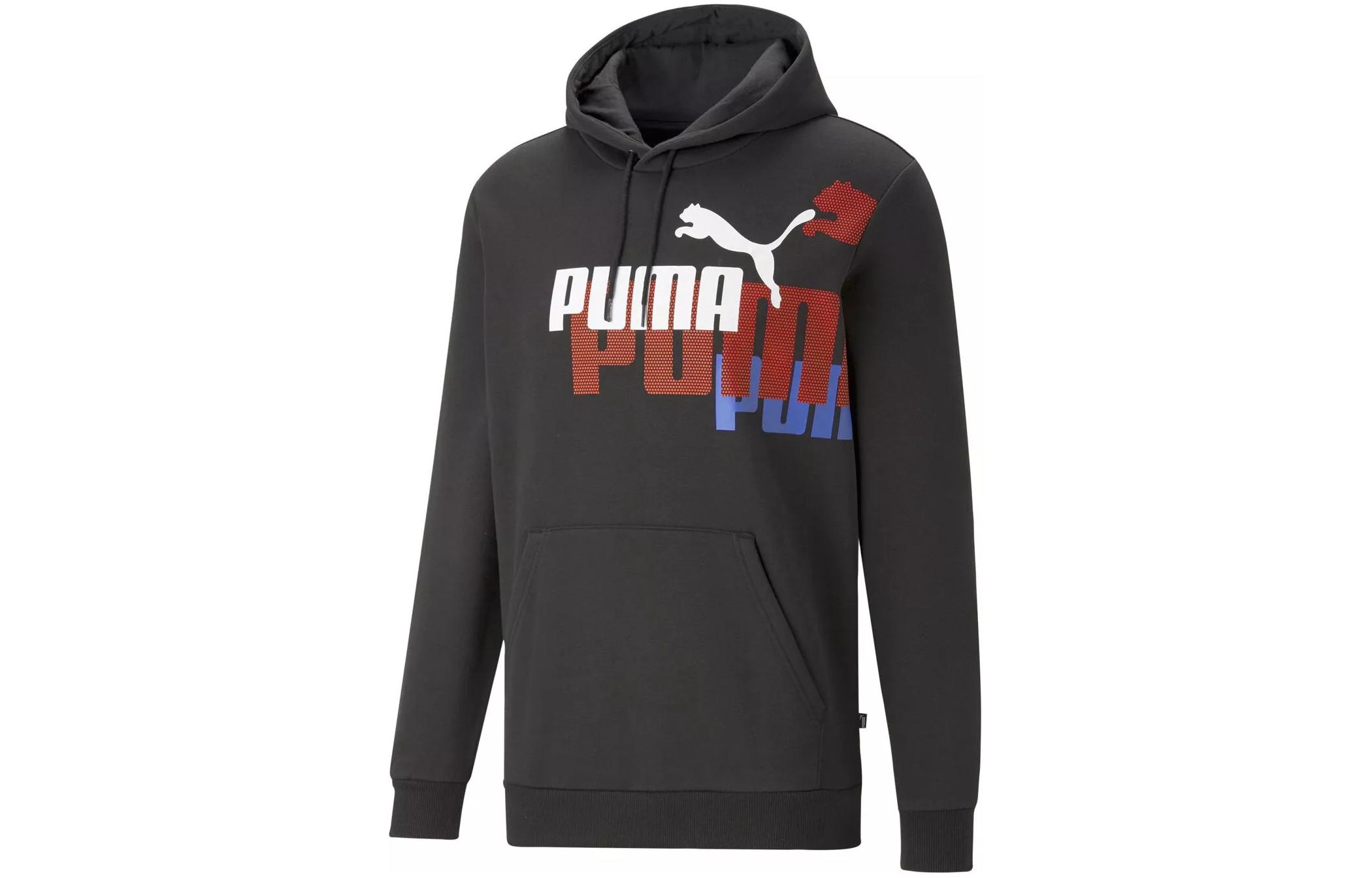 Puma ESS+ Logo Power Hoodie Pullover Black Sweatshirt 674198-51