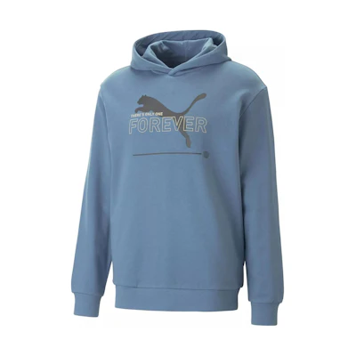 Puma ESS Better Hoodie Blue Pullover with Logo Print 673293-17