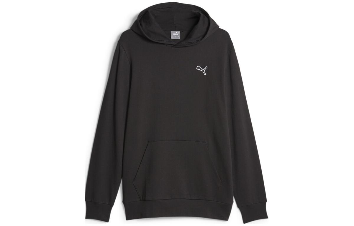 Puma ESS Black Solid Color Casual Loose Fit Hoodie 675978-01