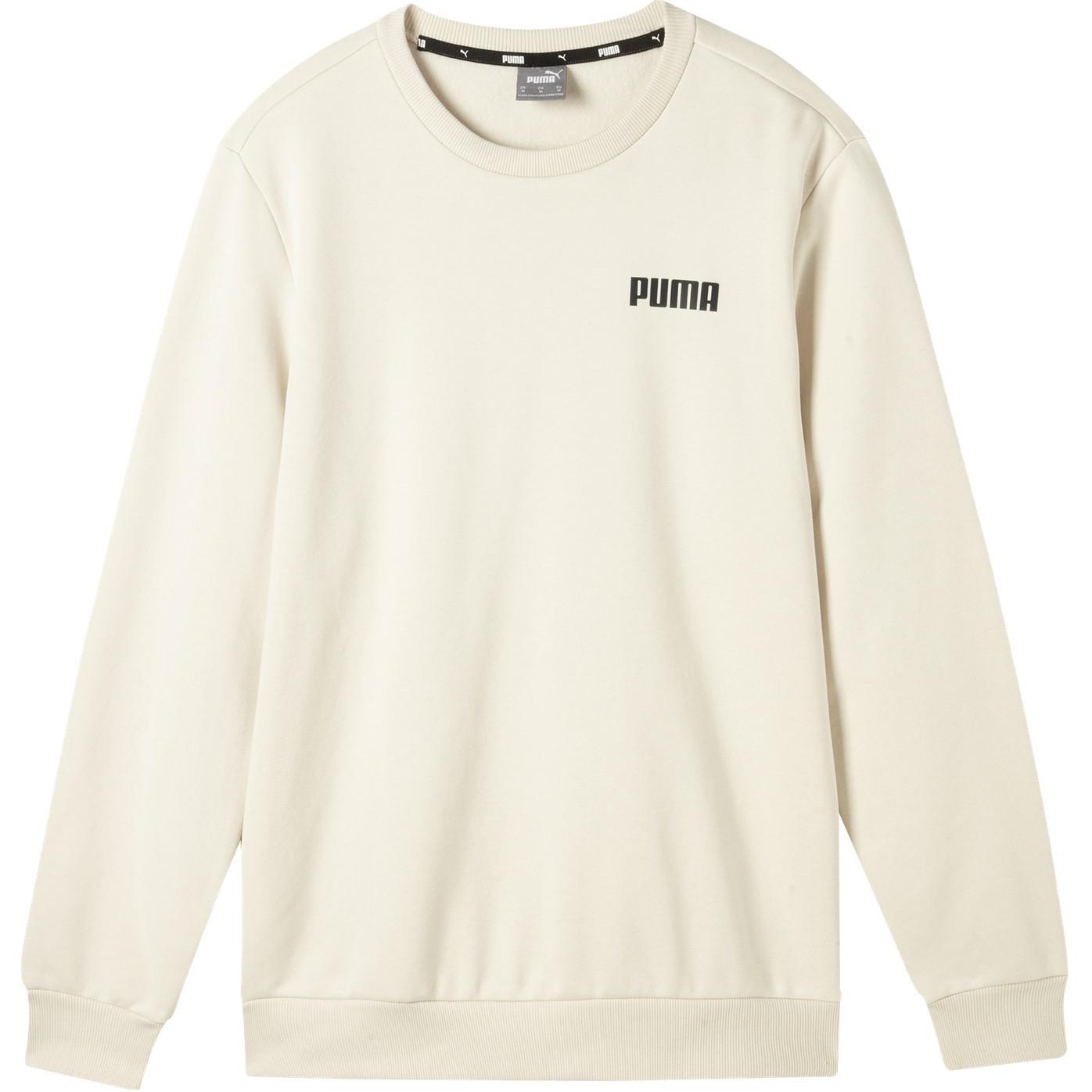 Puma ESS Crew Sweatshirt White Long Sleeve Casual Pullover 847460-87
