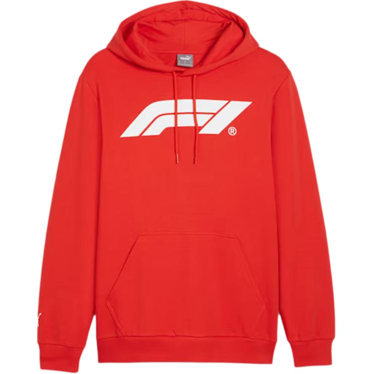 Puma ESS F1® Logo Print Red Hoodie Casual Long Sleeve Pullover 625853-03