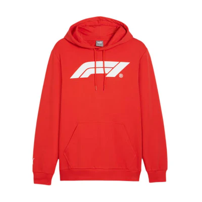 Puma ESS F1® Logo Print Red Hoodie Casual Long Sleeve Pullover 625853-03