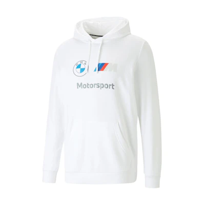 Puma ESS FT BMW M Motorsport Hoodie White Letter Printed Long-Sleeve 538143-02