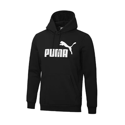 Puma ESS Logo Black Graphic Hoodie with Fleece Lining for Casual Wear 586917-01