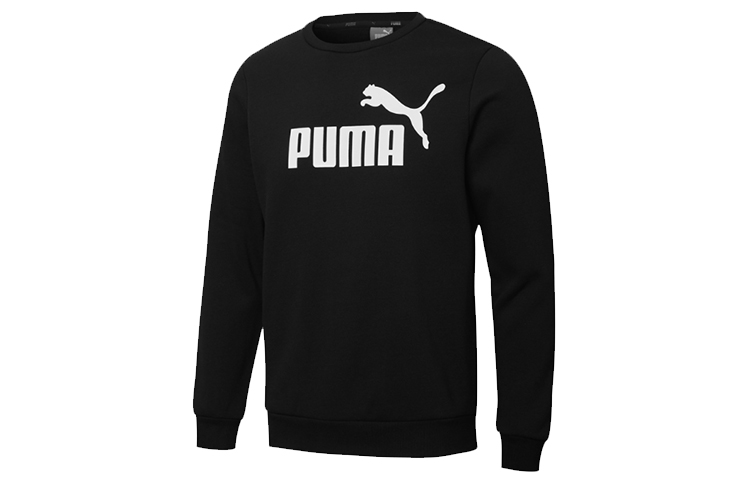 Puma ESS Logo Fleece Crewneck Sweatshirt Black - Casual Sportswear 586936-01