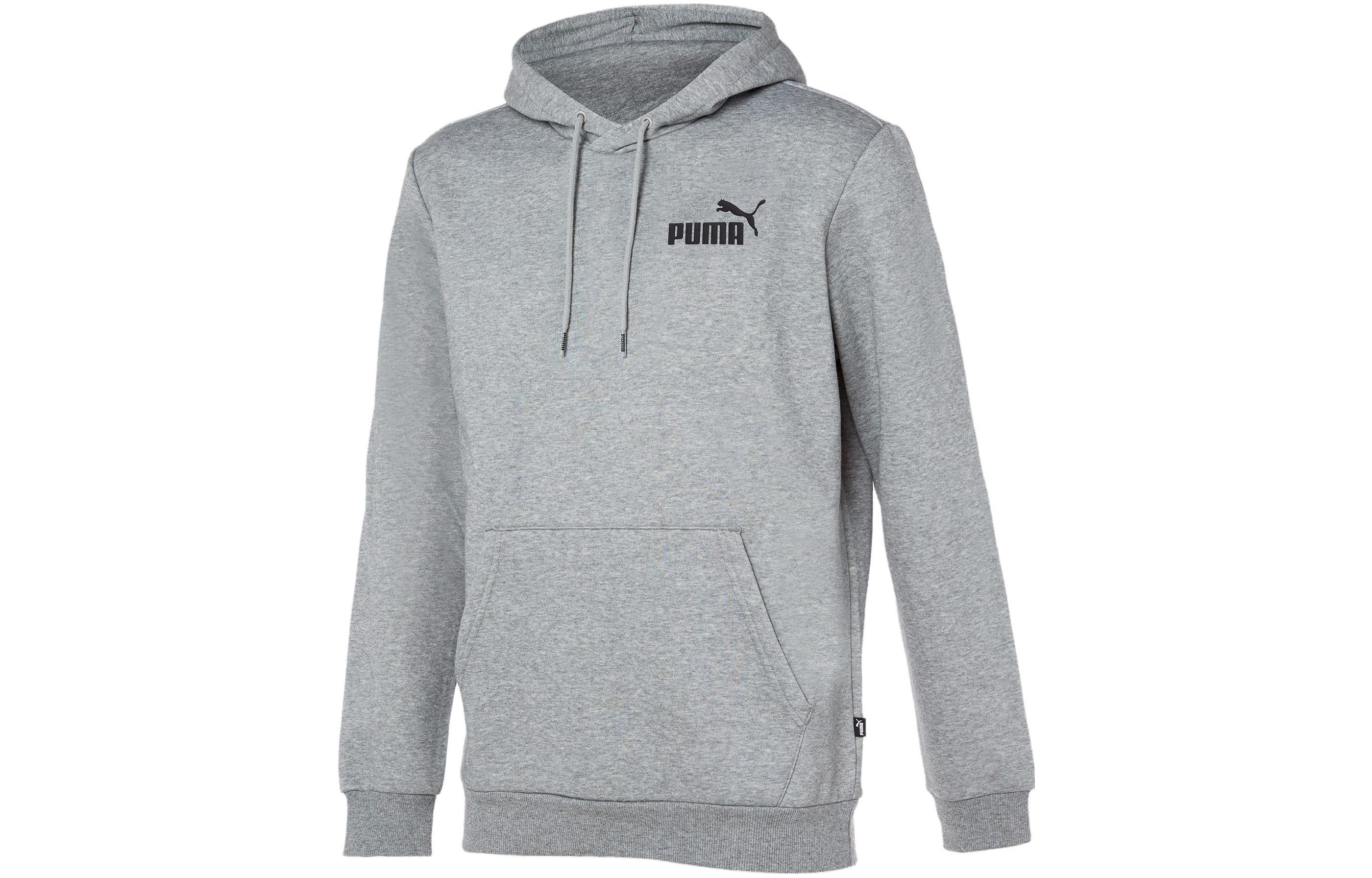 Puma ESS Logo Graphic Hoodie Men’s Light Gray 586692-03