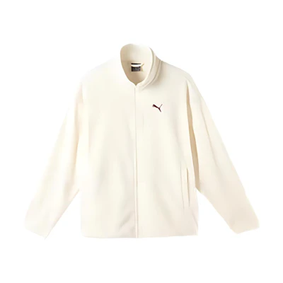 Puma ESS Polarfleece Jacket White - Outdoor Casual Zip-Up Track Jacket 686093-87