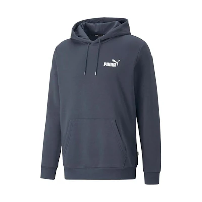 Puma ESS Small Logo Hoodie FL Blue - Solid Pullover Hoodie 586691-61