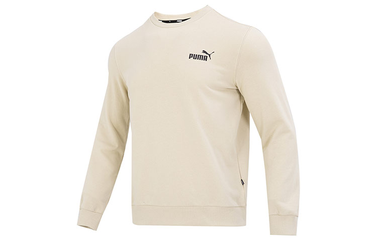 Puma Ess Small Logo Oatmeal Crewneck Sweatshirt Casual Wear 621562-85
