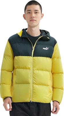 Puma 基本款徽標拼色羽絨外套 男款 冬季 亮黃色 530695-99 Purchase Puma 基本款徽標拼色羽絨外套 男款 冬季 亮黃色 530695-99