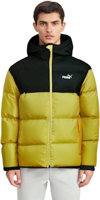 Puma 基本款徽標拼色羽絨外套 男款 冬季 亮黃色 530695-99 Cheap Puma 基本款徽標拼色羽絨外套 男款 冬季 亮黃色 530695-99