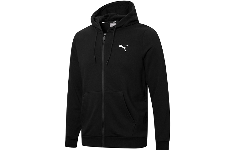 Puma Essential Logo Solid Color Hoodie Jacket - Black 848732-01