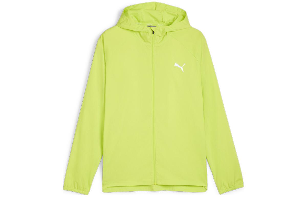 Puma Essential Run Favorite Woven Hooded Jacket Green Casual Printed Jacket 523154-39
